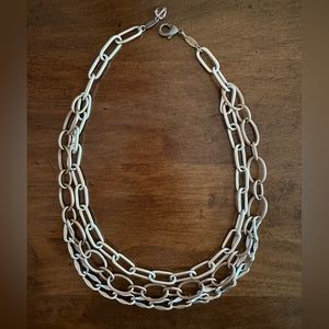 Authentic Sabika three-row chain necklace